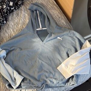 Puma Blue Hoodie with White Accents